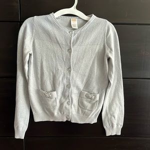 Gray and sparkly silver cardigan sweater - Girls size 10/12